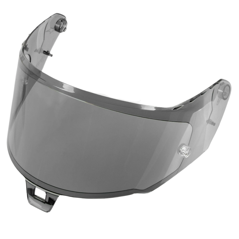 Alpinestars Supertech R10 AFHS-01 Light Smoke Shield, motorcycle racing visor for S-R10 helmets, gray tint.