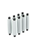 Alpinestars Wide-Vision Roll Off Charge, 8-pack of Transparent Goggle Roll-Off Film Rolls, 45mm clear polyester rolls with black plastic cores, accessory for motocross and off-road racing visibility