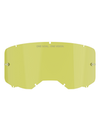 Alpinestars Vision 8-5-3 Replacement Goggle Lens, Yellow tint, polycarbonate construction with integrated tear-off posts, "ONE GOAL. ONE VISION." branding, seven-keyhole locking system, designed for motocross and off-road motorcycle goggles.