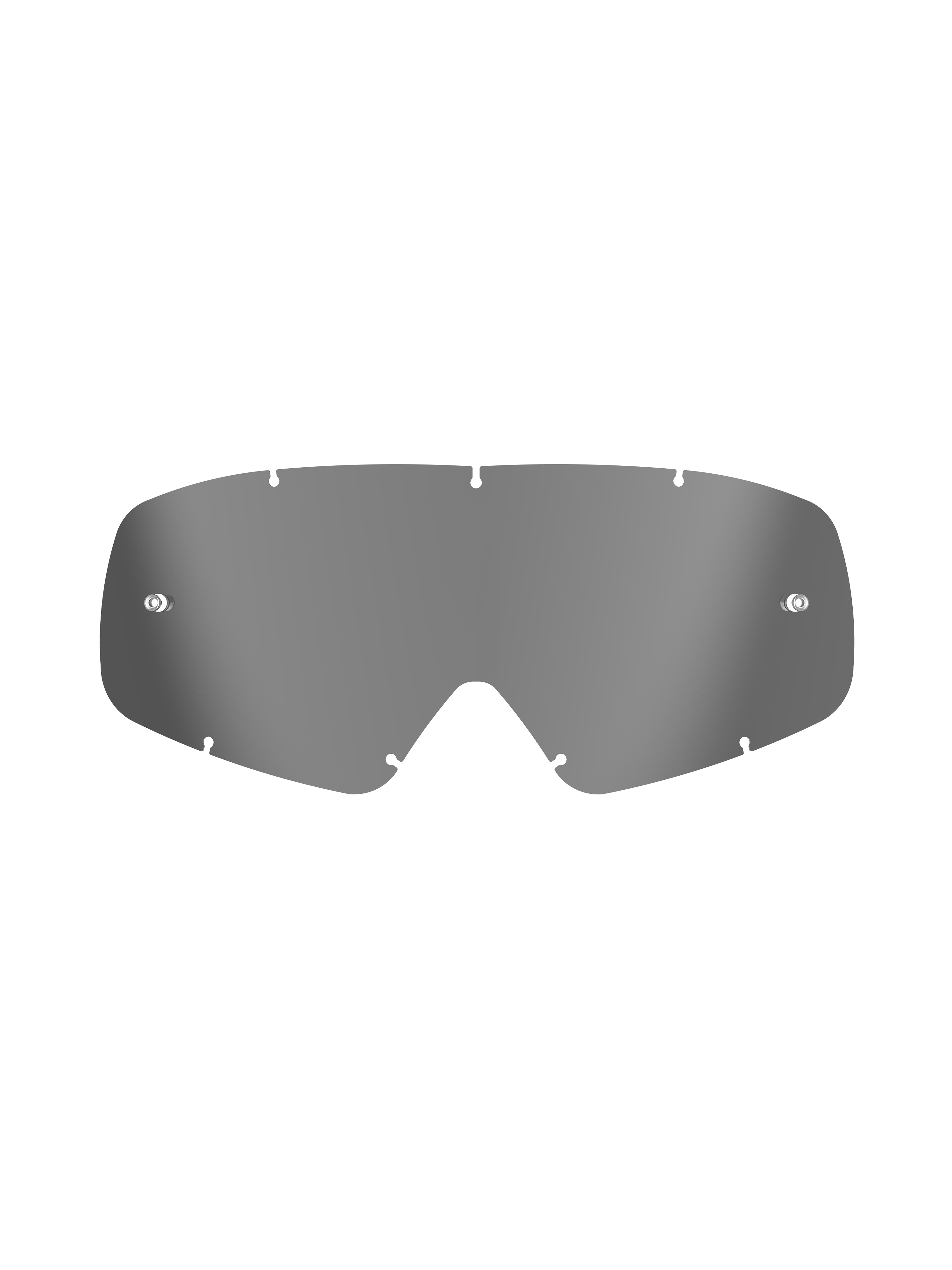Alpinestars Vision Youth Mirror Lens, Goggle Accessory, Mirror Silver, reflective gray polycarbonate replacement lens with integrated tear-off posts and attachment notches, designed for youth motocross goggles