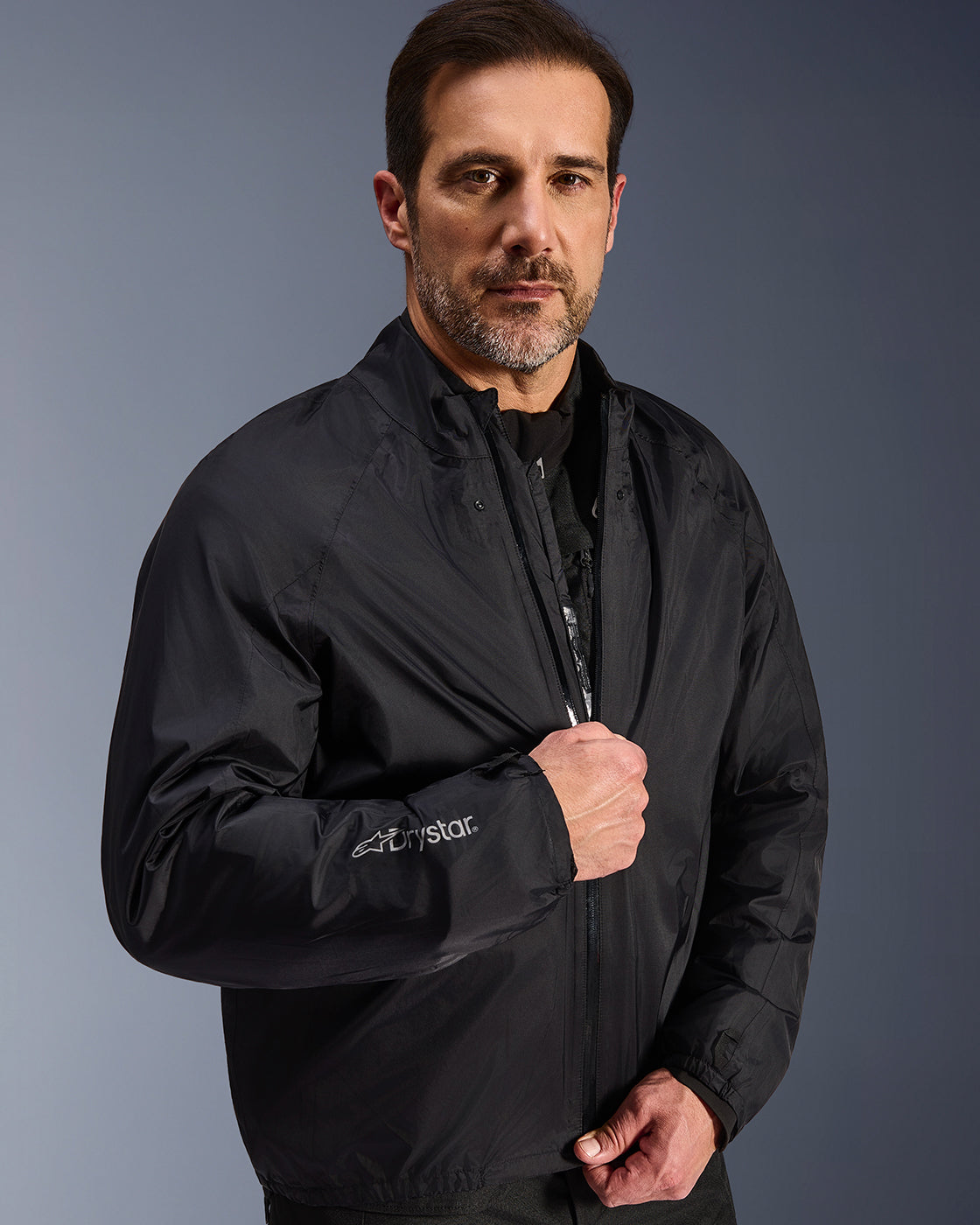 Alpinestars Cusco Drystar® Jacket, Men's Black Waterproof Motorcycle Touring Liner, Lightweight Ripstop Textile.