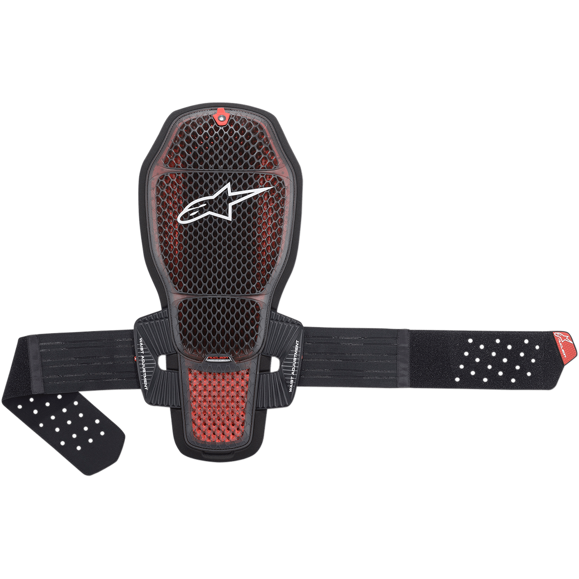 Alpinestars Nucleon KR-R Cell Back Protector, Motorcycle Racing Back Protection, Black and Red, Honeycomb Pattern, CE Certified, Adjustable Straps, Ventilated Design