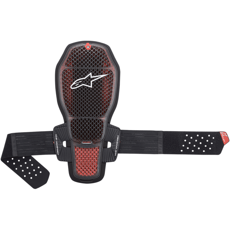 Alpinestars Nucleon KR-R Cell Back Protector, Motorcycle Racing Back Protection, Black and Red, Honeycomb Pattern, CE Certified, Adjustable Straps, Ventilated Design