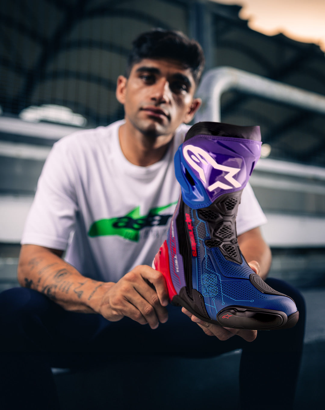 Stun Ray パープル ストライプ カバーオール Stun Ray パープル ストライプ カバーオール