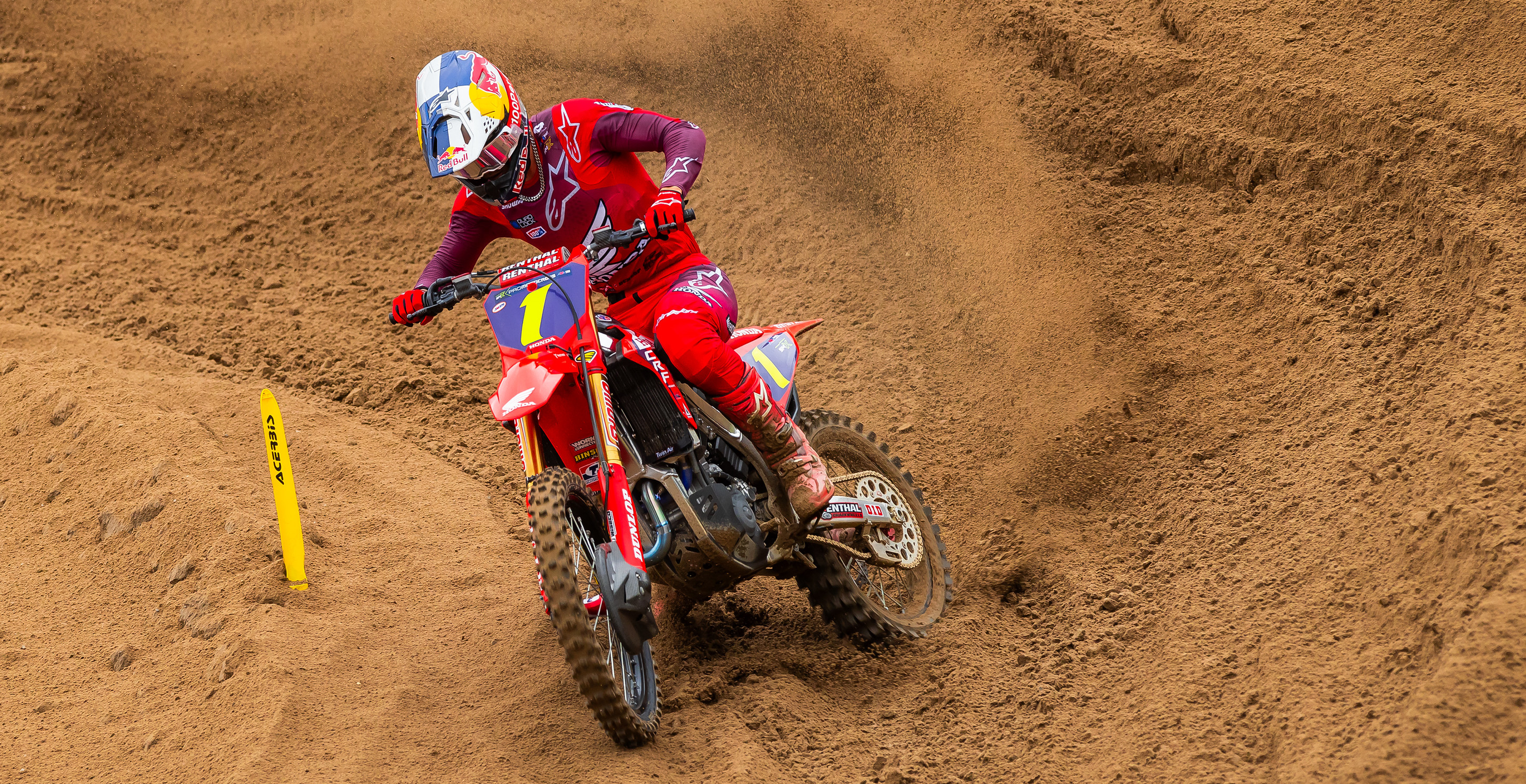 Jett Lawrence riding a corner