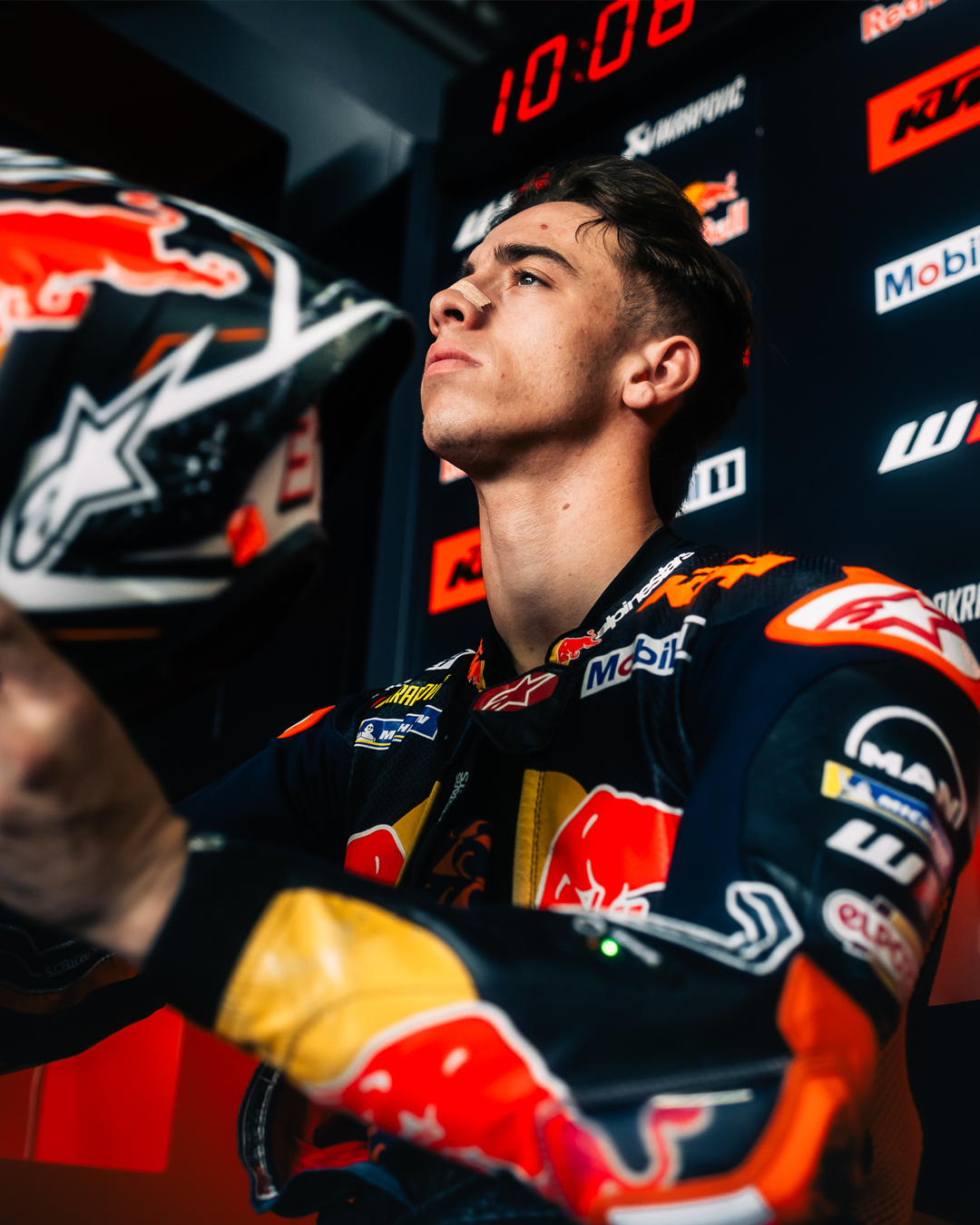 Pedro Acosta sitting getting ready to race