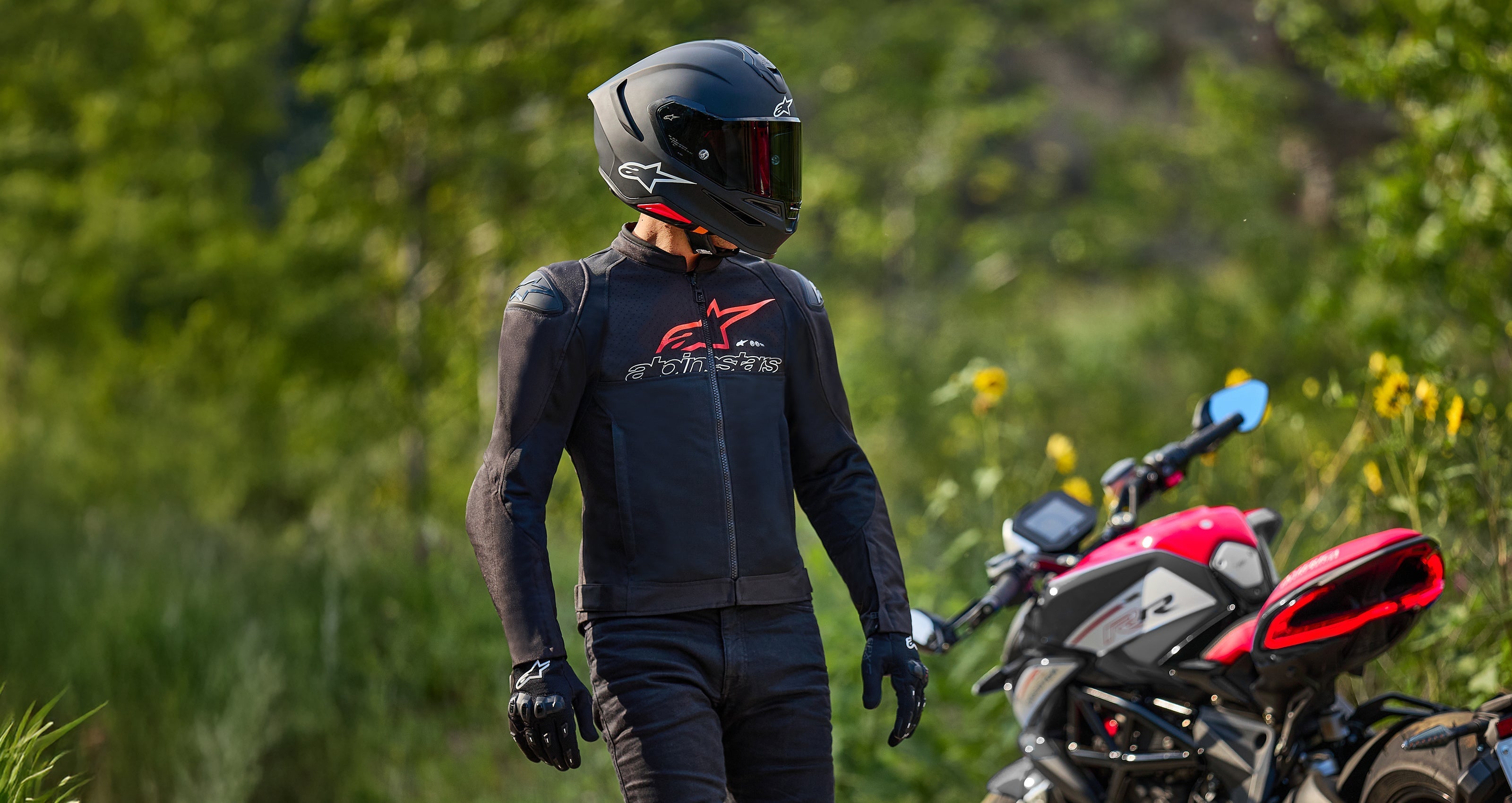 S*R様 DUCATI Alpinestarsバイクジャケット 黒/赤 SMX Air Jacket | Alpinestars