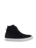 Alpinestars Stated Shoes, black urban motorcycle sneakers with a knitted ankle collar and white vulcanized sole.