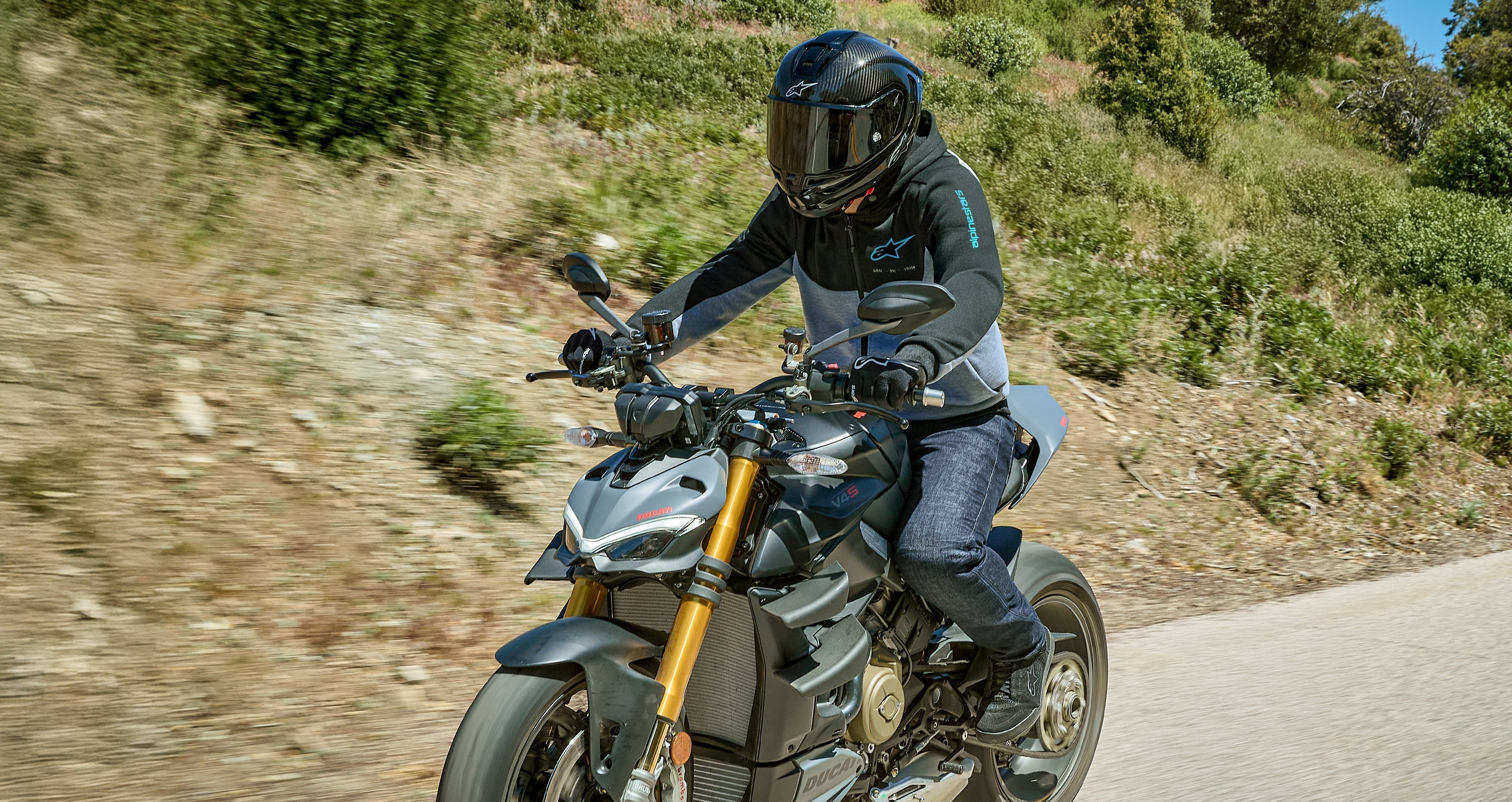 Alpinestars Chrome V2 Sport Hoodie, men's urban motorcycle jacket in Gray and Black, Tech-Air Ready textile construction.