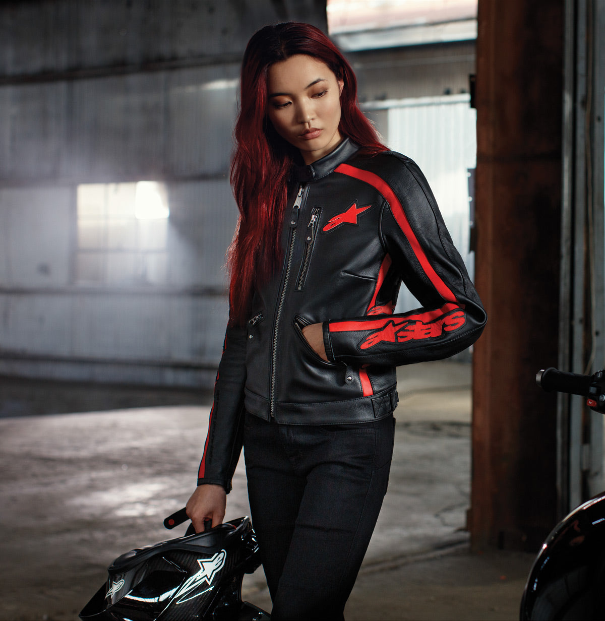 Stella Dyno Leather Jacket RED CONTEMPORARY Jackets